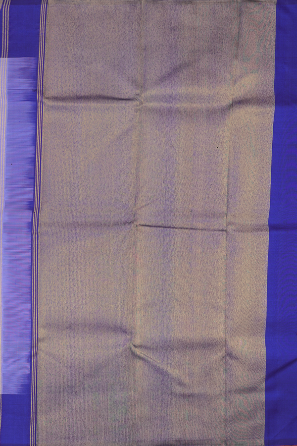 Kanchipuram Silk Saree In Off White With Checks Design