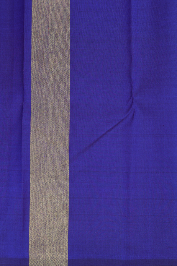 Kanchipuram Silk Saree In Off White With Checks Design