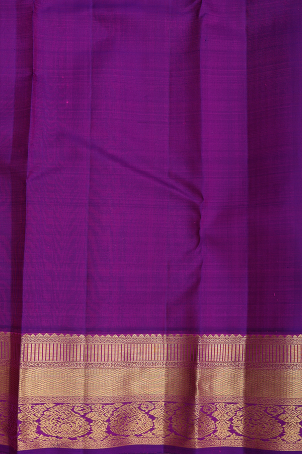 Kanchipuram Silk Saree In Tiffany Blue With Zari Buttas