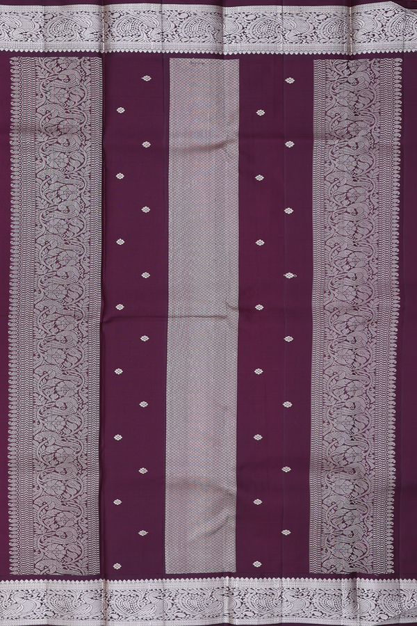 Linen Kanchipuram Silk Saree Green Along Stripes With Buttas