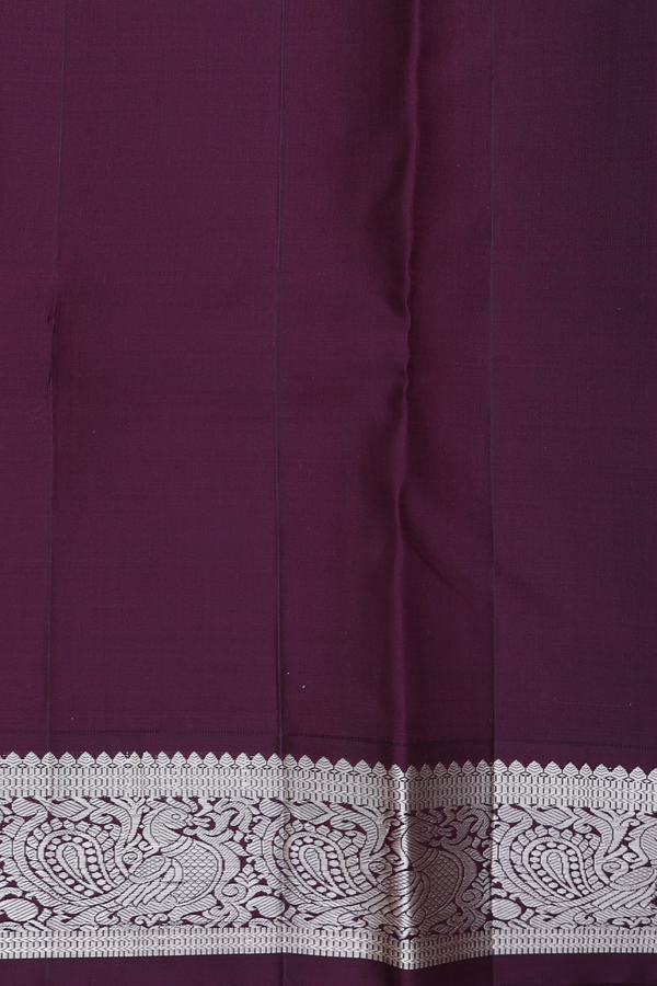Linen Kanchipuram Silk Saree Green Along Stripes With Buttas