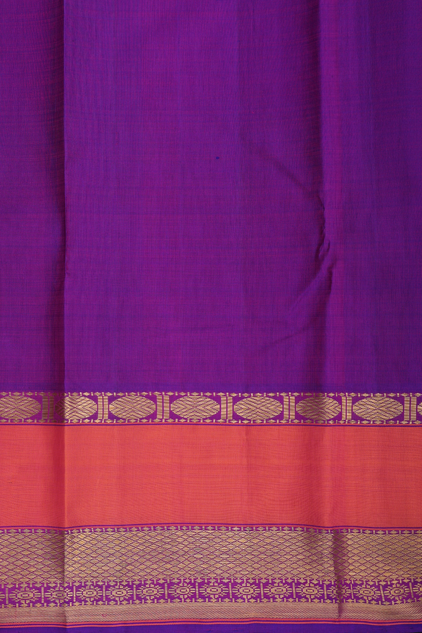 Kanchipuram Silk Saree In Lime Green With Contrast Border