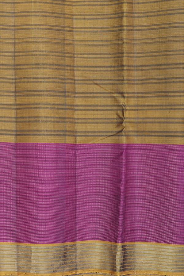 Kanchipuram Silk Saree In Black With Checks Design