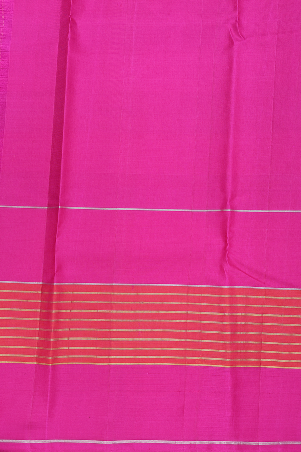 Kanchipuram Silk Saree In Yellow And Green With Checks Design