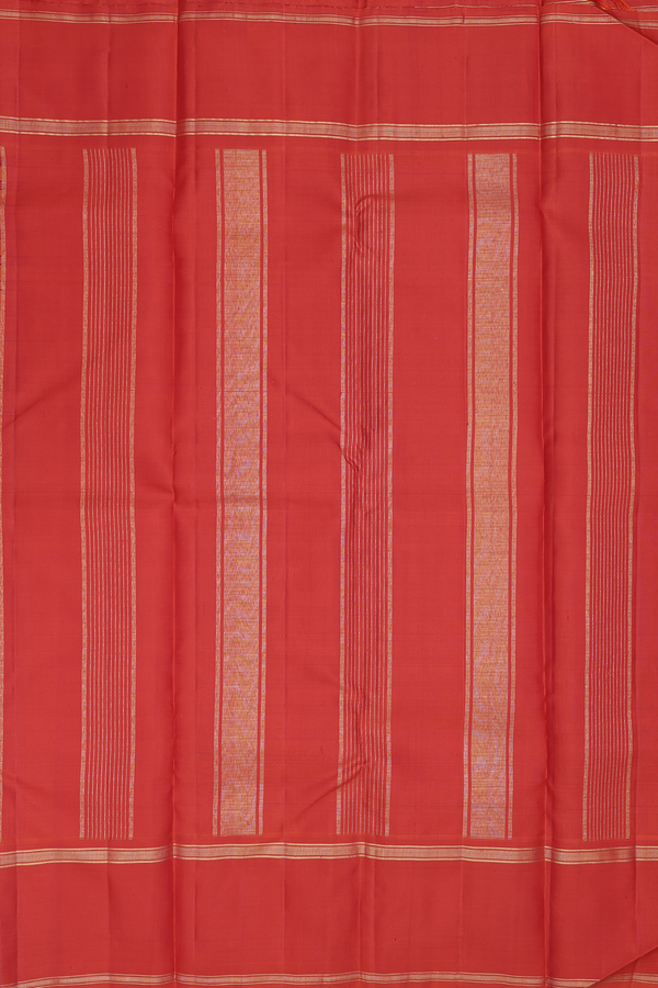 Kanchipuram Silk Saree In Honey Yellow With Checks Design