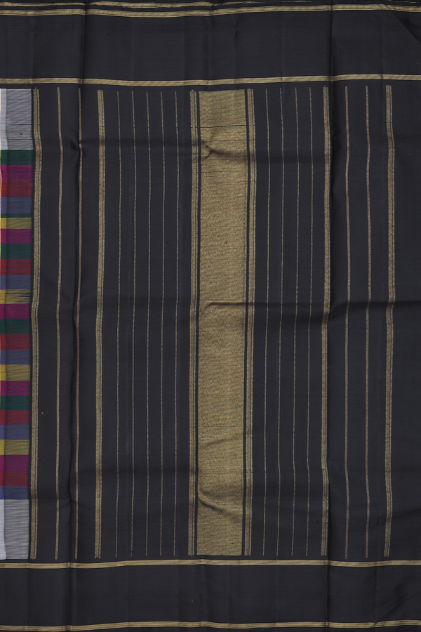 Kanchipuram Silk Saree In Multicolor With Checks Design