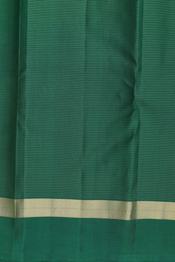 Kanchipuram Silk Saree In Navy Blue With Checks Design