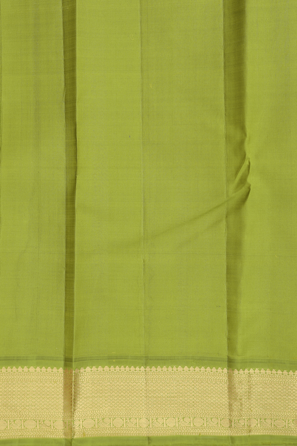 Kanchipuram Silk Saree In Royal Purple With Peacock Buttas