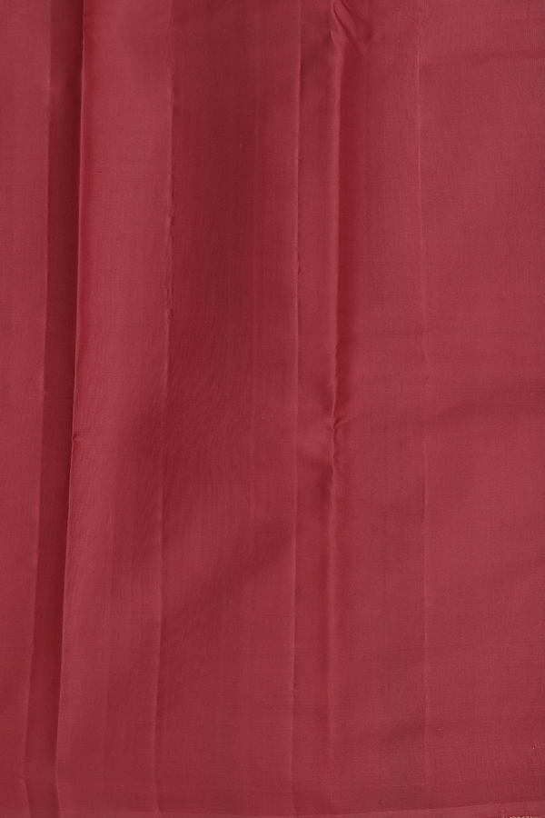 Kanchipuram Silk Saree In Deep Purple With Parrot Buttas