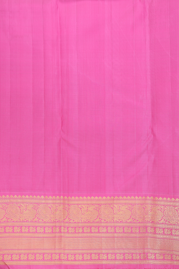 Kanchipuram Silk Saree In Dark Green With Zari Buttis