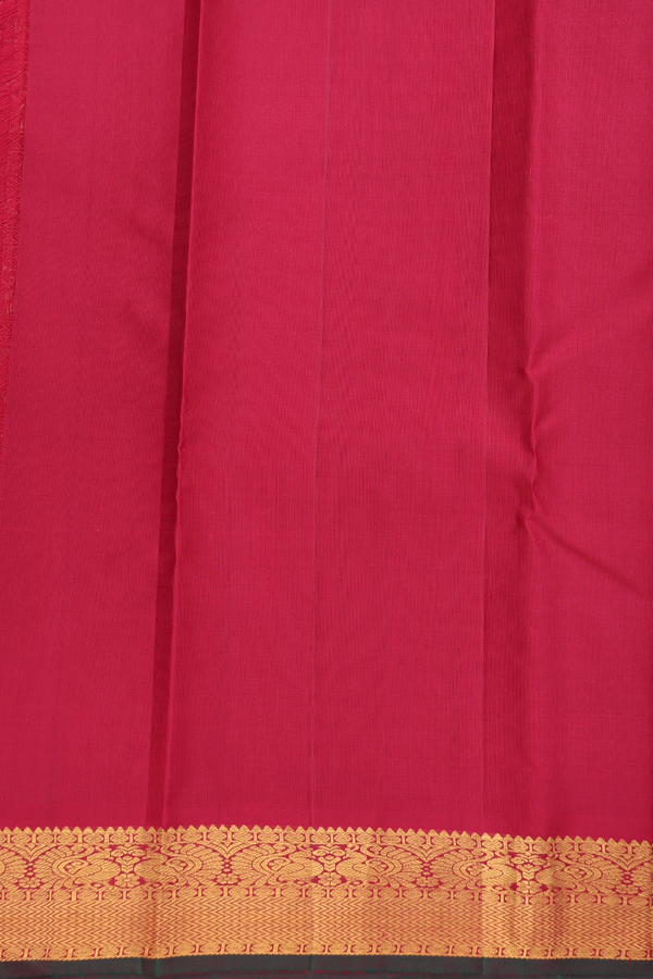 Kanchipuram Silk Saree In Pink With Floral Buttas
