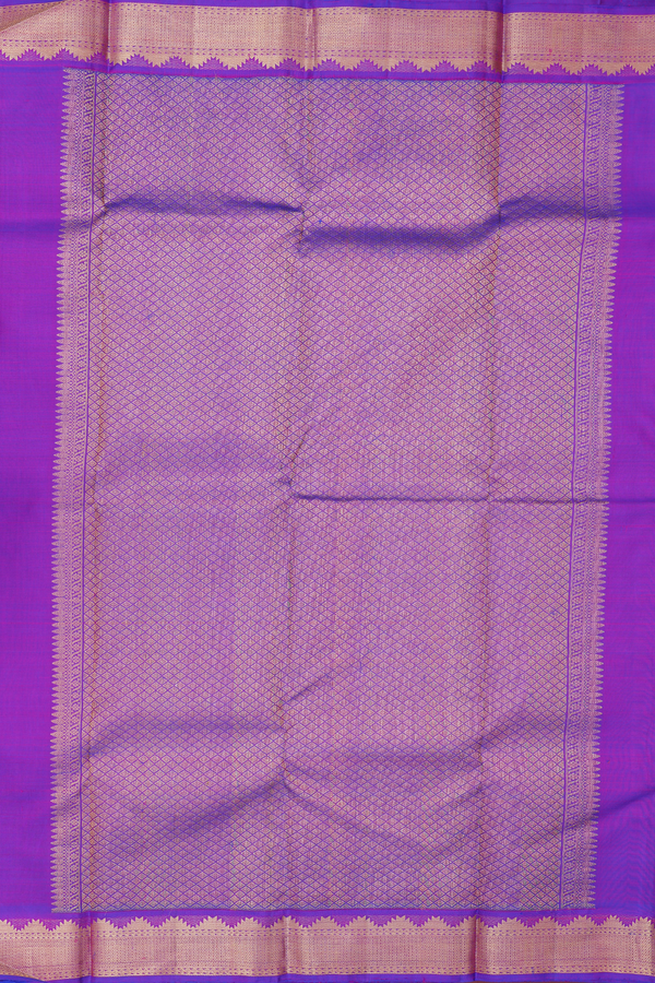 Kanchipuram Silk Saree In Orange With Contrast Border