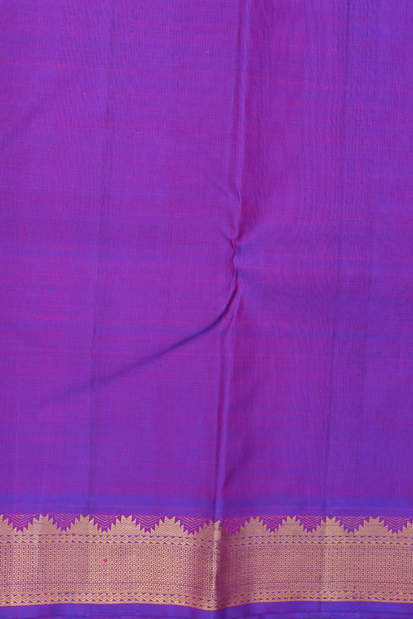 Kanchipuram Silk Saree In Orange With Contrast Border