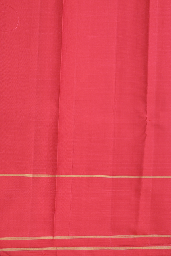 Kanchipuram Silk Saree In Cream Color With Stripes Design