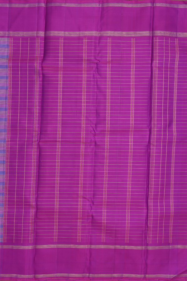 Kanchipuram Silk Saree In Multicolor With Checks Design
