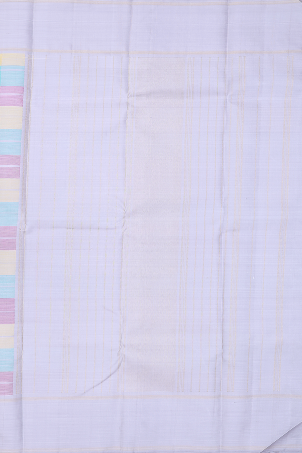 Kanchipuram Silk Saree In Multicolor With Checks Design