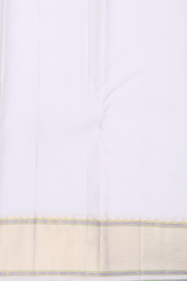 Kanchipuram Silk Saree In Rani Pink With Zari Buttas
