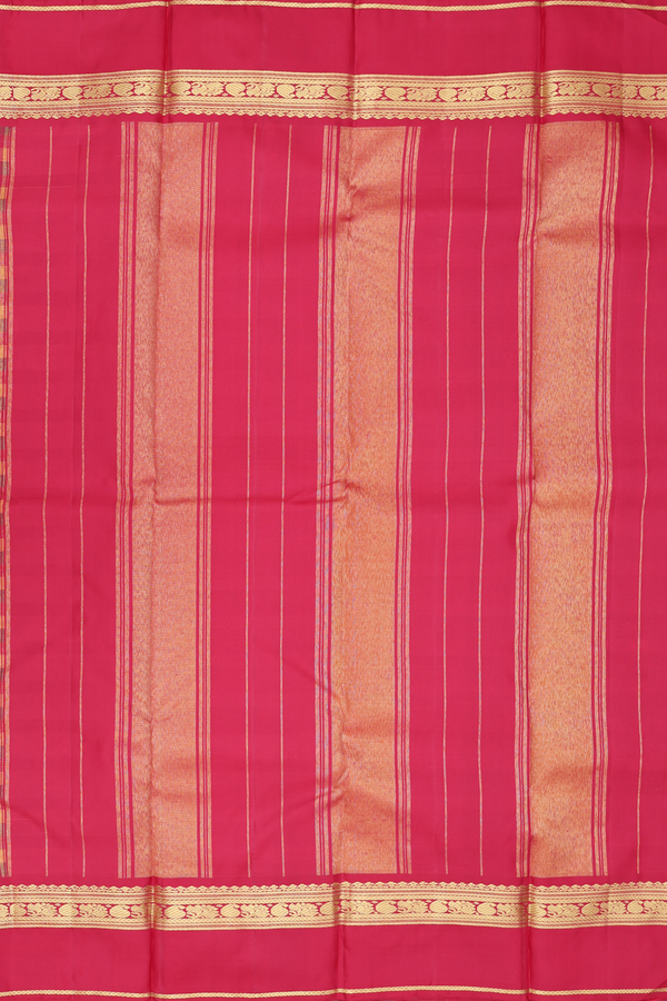 Kanchipuram Silk Saree In Multicolor With Checks Design