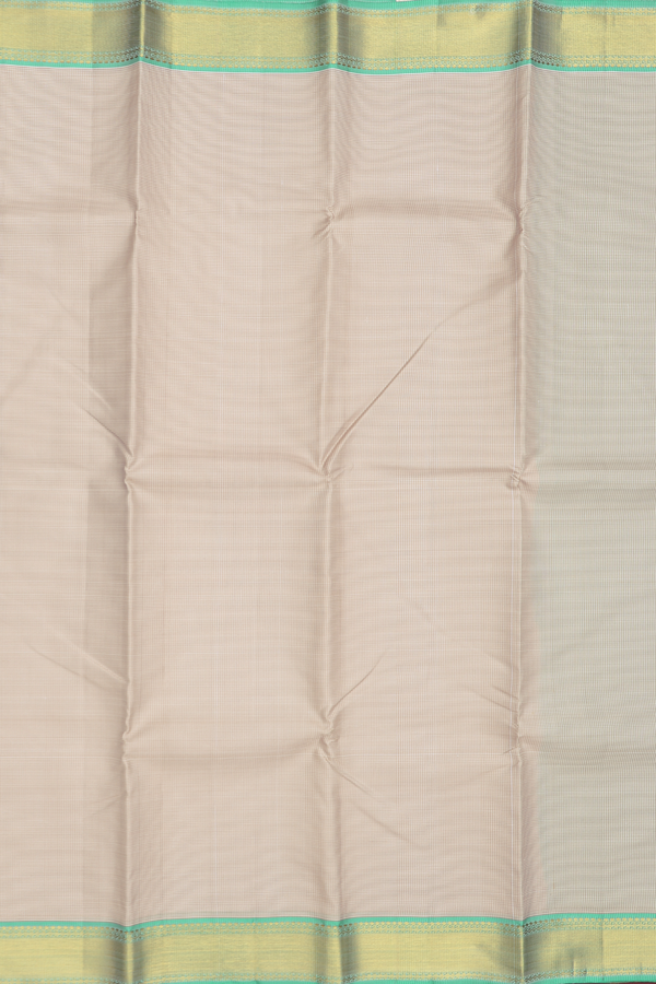 Kanchipuram Silk Saree In Brown And White With Kasa Kasa Kattam