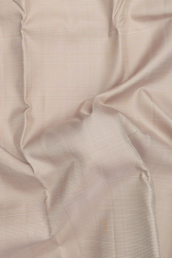 Kanchipuram Silk Saree In Brown And White With Kasa Kasa Kattam