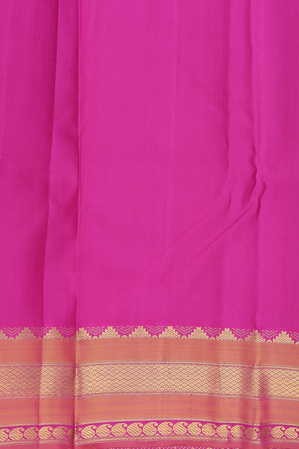 Kanchipuram Silk Saree In Brown And White With Kasa Kasa Kattam