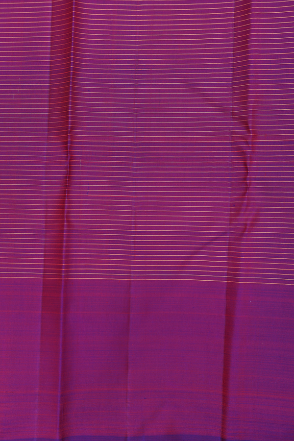 Kanchipuram Silk Saree In Berry Purple With Checks Design