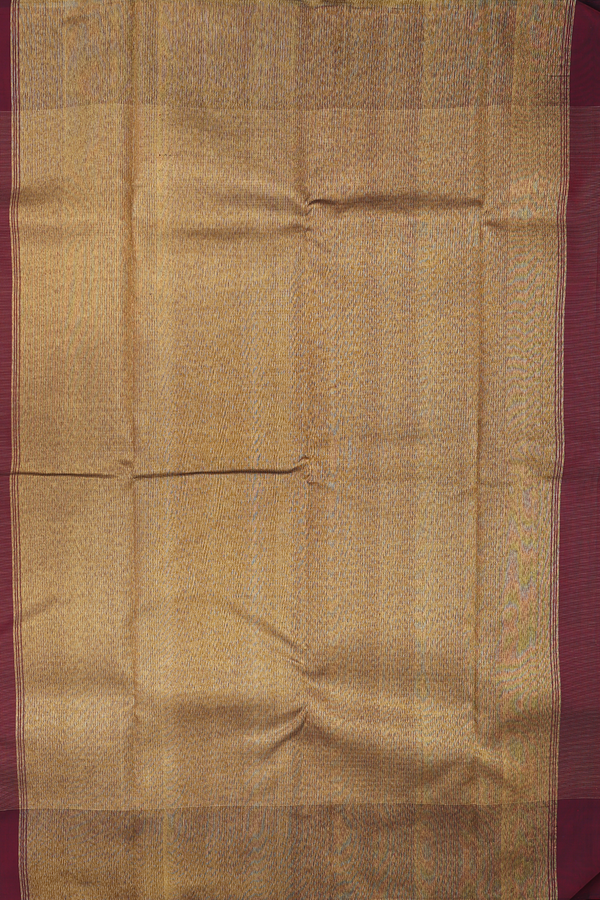 Kanchipuram Silk Saree In Maroon With Checks Design