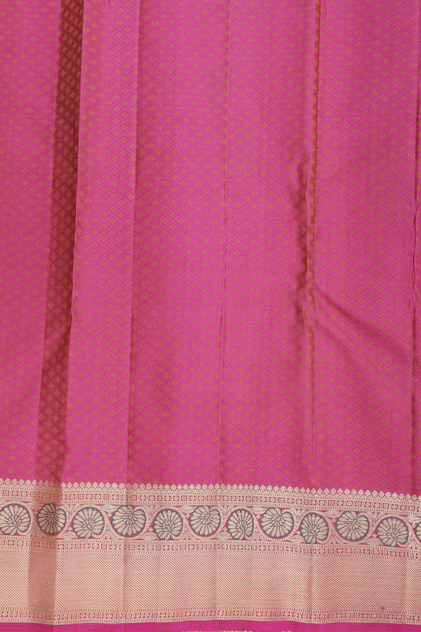 Kanchipuram Silk Saree In Brown With Jacquard Pattern