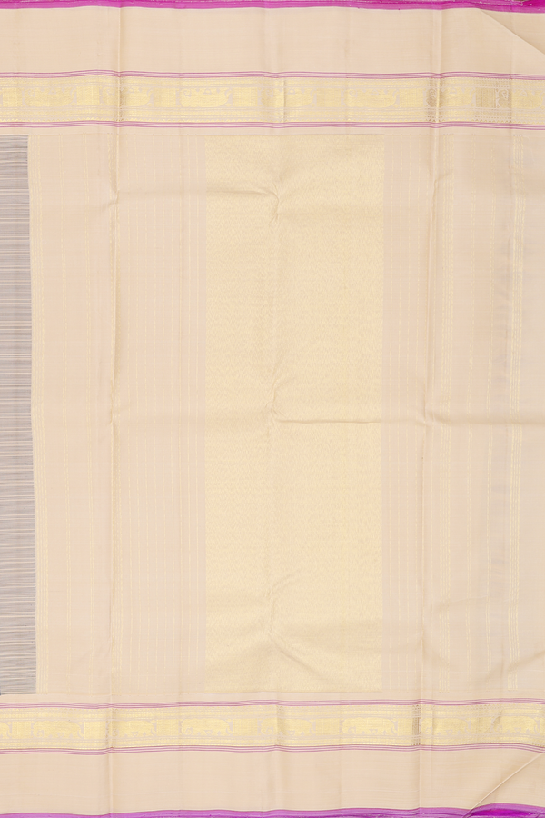 Kanchipuram Silk Saree In Brown With Checks Design