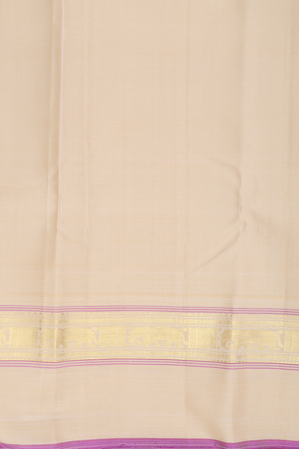 Kanchipuram Silk Saree In Brown With Checks Design