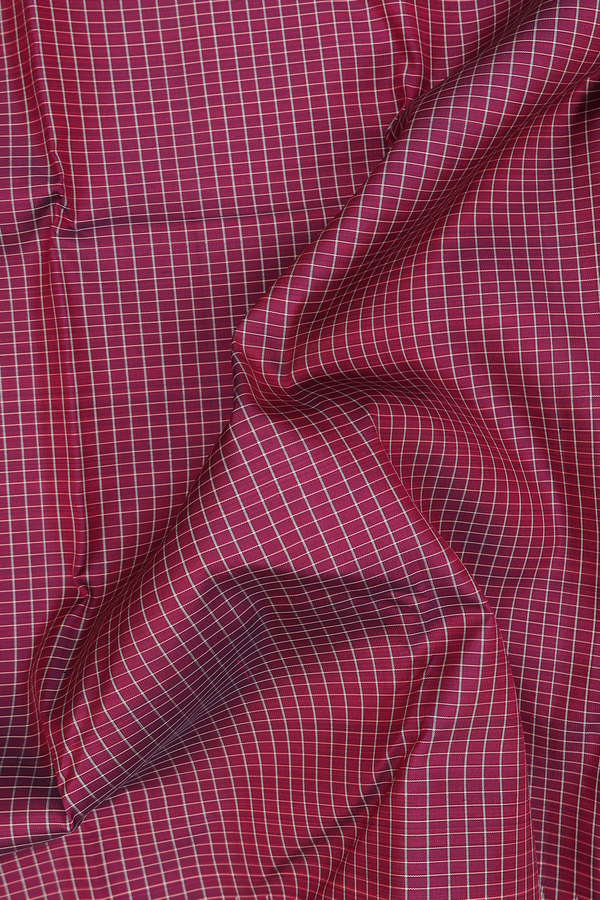 Kanchipuram Silk Saree In Brown With Checks Design