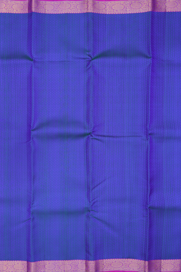 Kanchipuram Silk Saree In Royal Blue With Jacquard Pattern