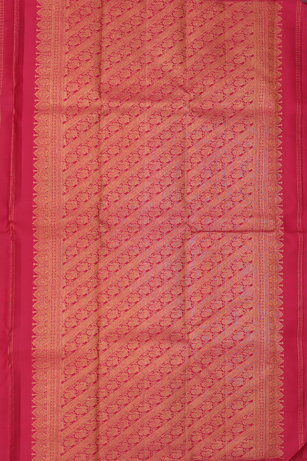 Kanchipuram Silk Saree In Multicolor With Checks Design