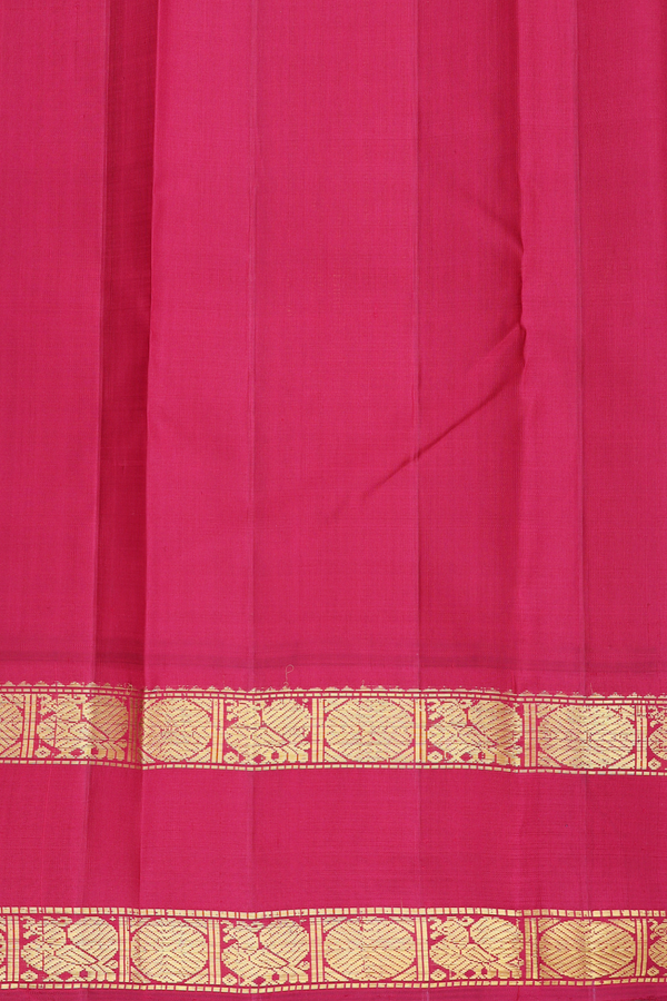 Kanchipuram Silk Saree In Black And White With Checks Design