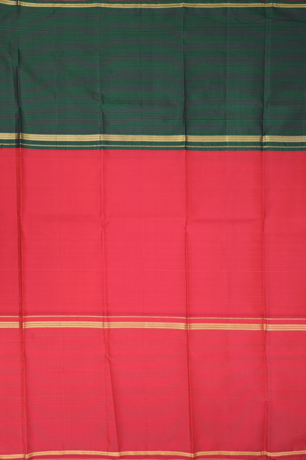 Kanchipuram Silk Saree In Multicolor With Muppagam Design