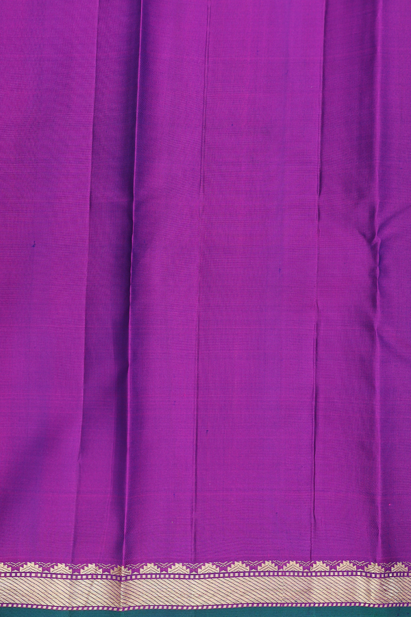 Kanchipuram Silk Saree In Blue With Twill Weave Border