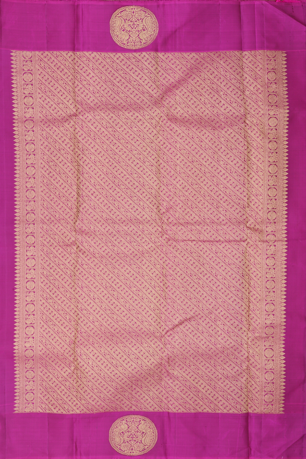 Kanchipuram Silk Saree Greyish Purple With Jacquard Pattern