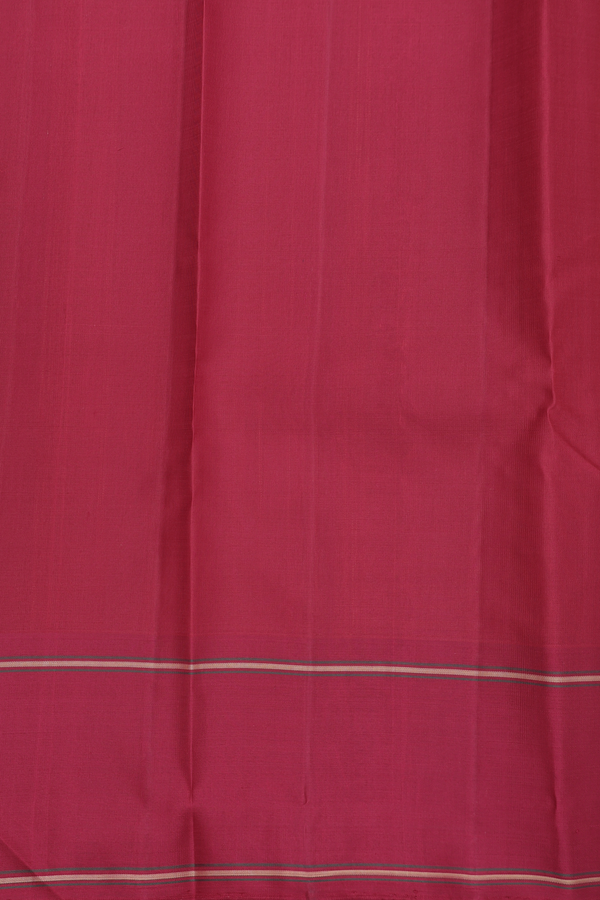 Kanchipuram Silk Saree In Yellow With Ganga Jamuna Border