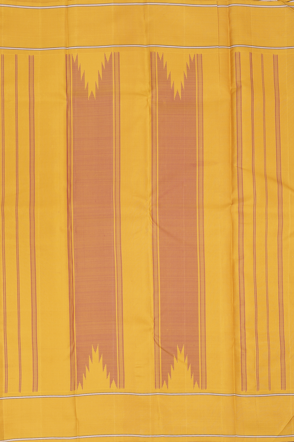Kanchipuram Silk Saree In Crimson Red With Contrast Border