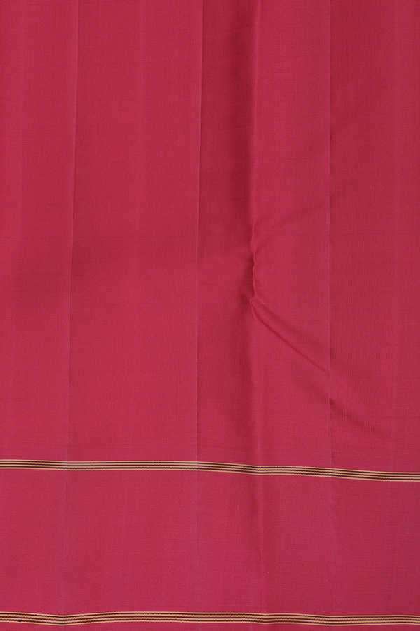 Kanchipuram Silk Saree In Mustard Yellow With Checks Design
