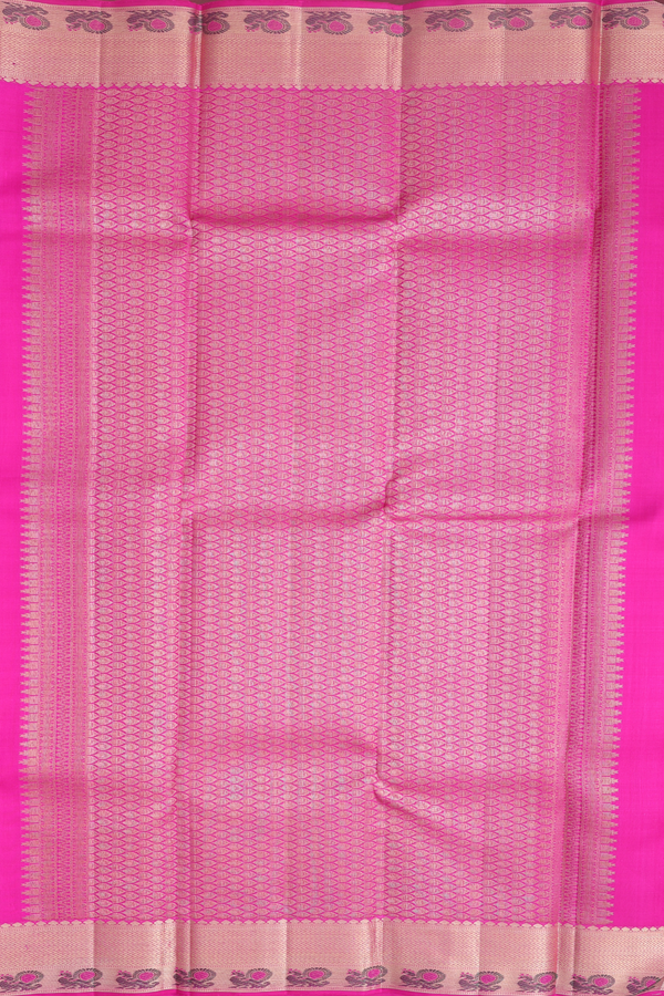 Kanchipuram Silk Saree In Purple Rose With Jacquard Pattern