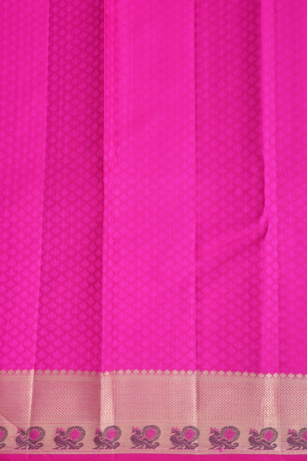 Kanchipuram Silk Saree In Purple Rose With Jacquard Pattern