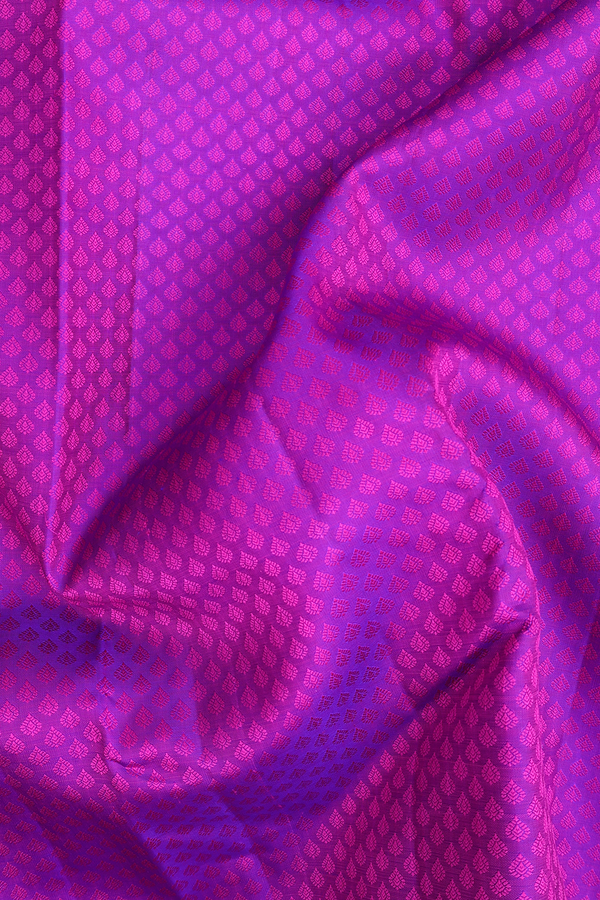 Kanchipuram Silk Saree In Purple Rose With Jacquard Pattern