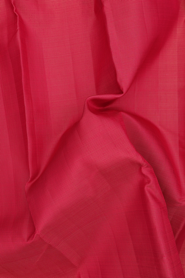 Kanchipuram Silk Saree In Red With Stripes Design