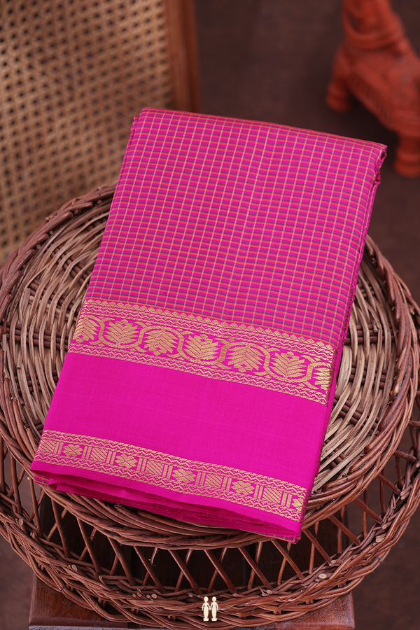 Kanchipuram Silk Saree In Multicolor With Stripes Design