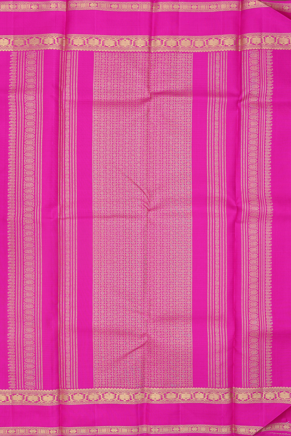 Kanchipuram Silk Saree In Multicolor With Stripes Design