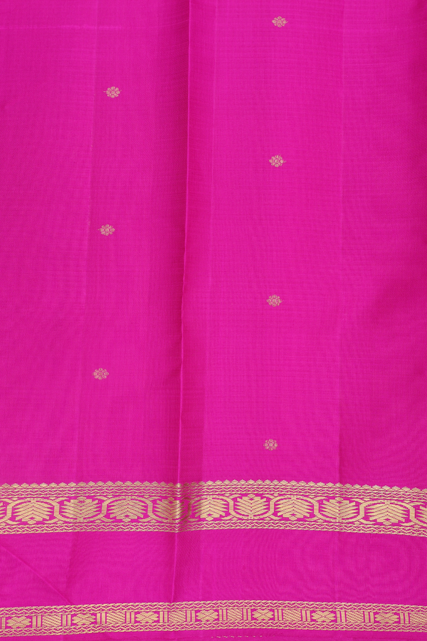 Kanchipuram Silk Saree In Multicolor With Stripes Design