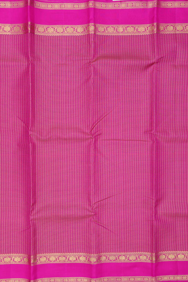 Kanchipuram Silk Saree In Multicolor With Stripes Design