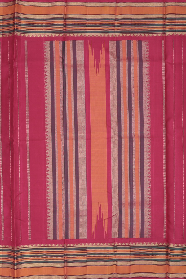 Kanchipuram Silk Saree In Beige With Neli Design