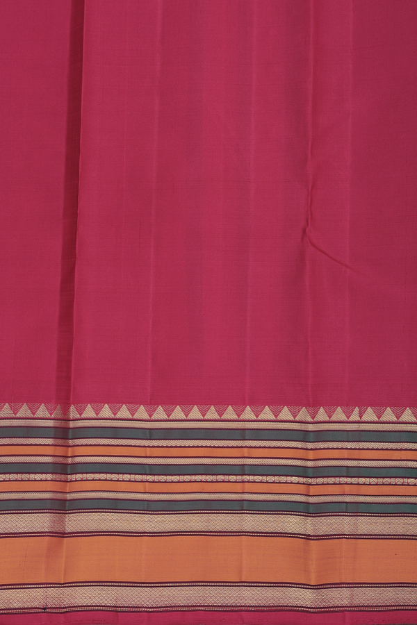 Kanchipuram Silk Saree In Beige With Neli Design